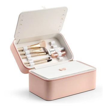 Læder makeup-taske